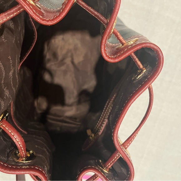 ❤️Host Picks❤️Vintage Polo Ralph Lauren Green Brown Bucket Bag Crossbody Classic - Picture 9 of 15